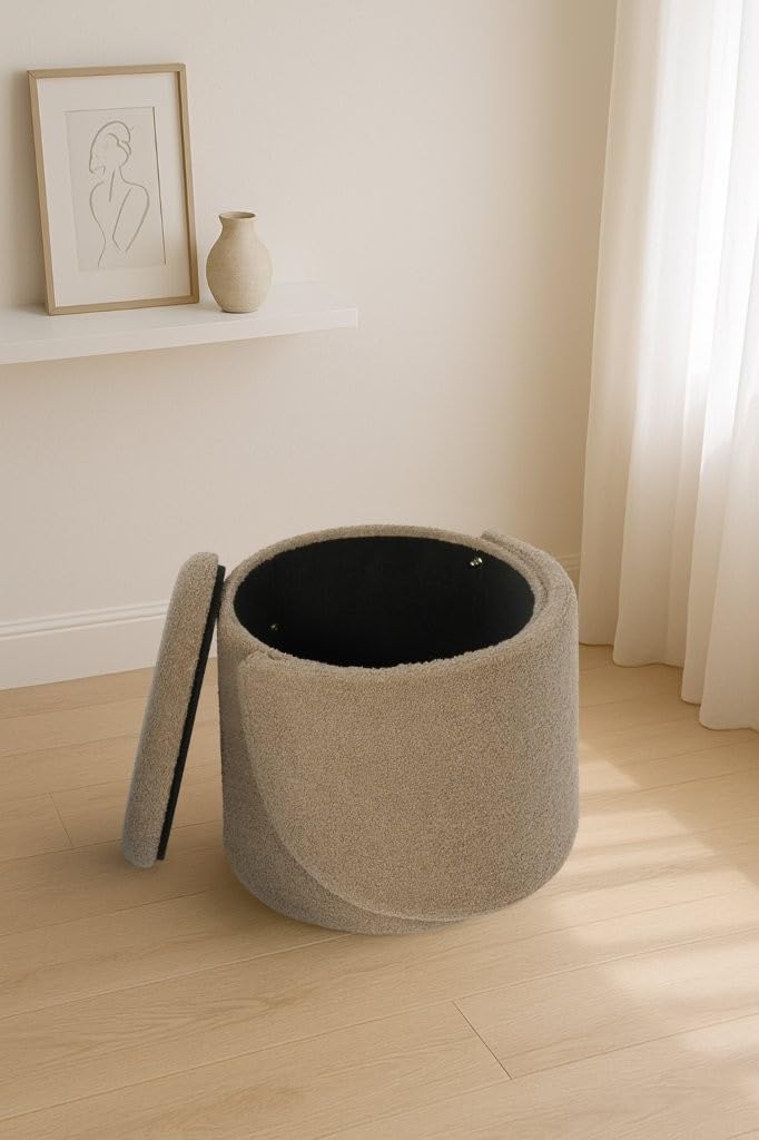Shano Bloom Blends Teddy Boucle Tub Chair | Hidden Storage | Curved Back | 150kg | 20 Colours