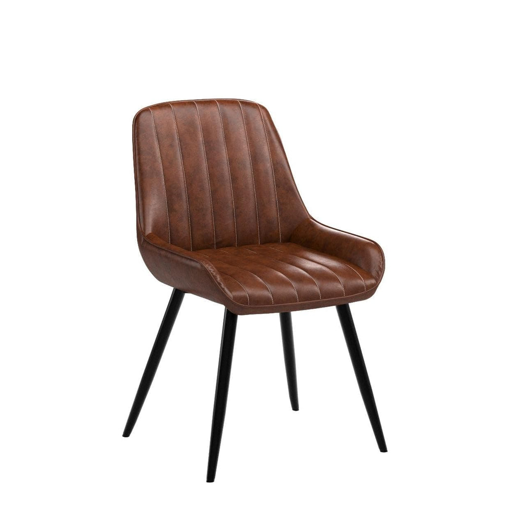 Shano Lestarain Dining Chairs Set of 4 | Velvet & Faux Leather | Ergonomic | 150kg Capacity