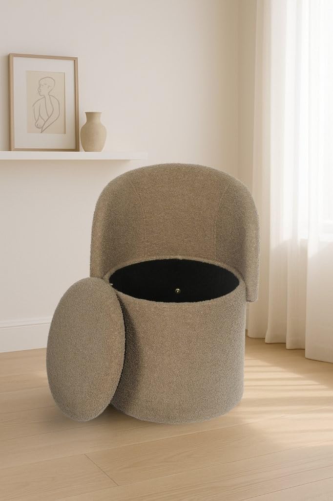 Shano Bloom Blends Teddy Boucle Tub Chair | Hidden Storage | Curved Back | 150kg | 20 Colours