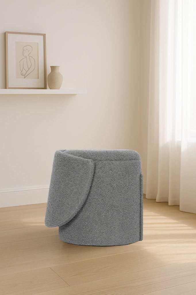 Shano Bloom Blends Teddy Boucle Tub Chair | Hidden Storage | Curved Back | 150kg | 20 Colours