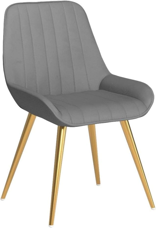 Shano Lestarain Dining Chairs Set of 4 | Velvet & Faux Leather | Ergonomic | 150kg Capacity