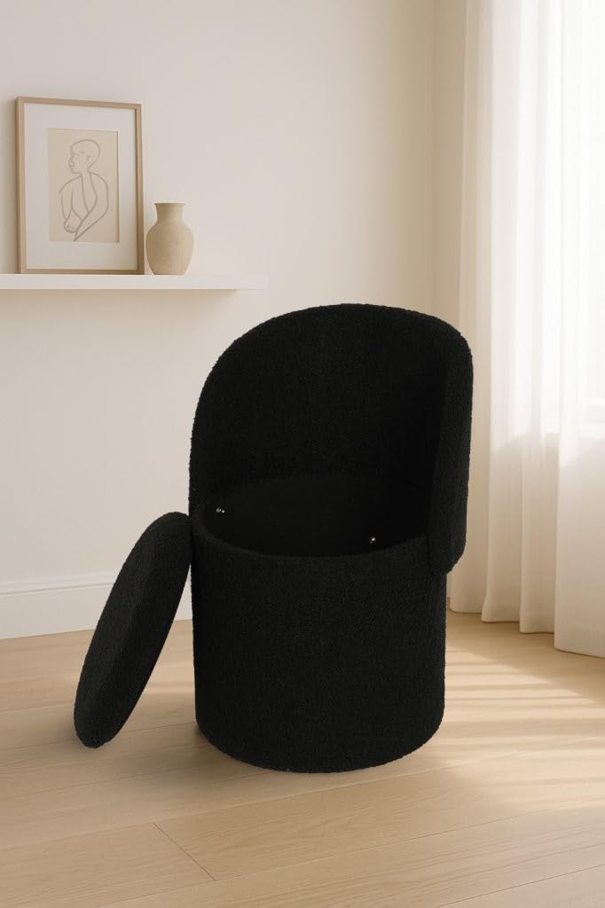 Shano Bloom Blends Teddy Boucle Tub Chair | Hidden Storage | Curved Back | 150kg | 20 Colours