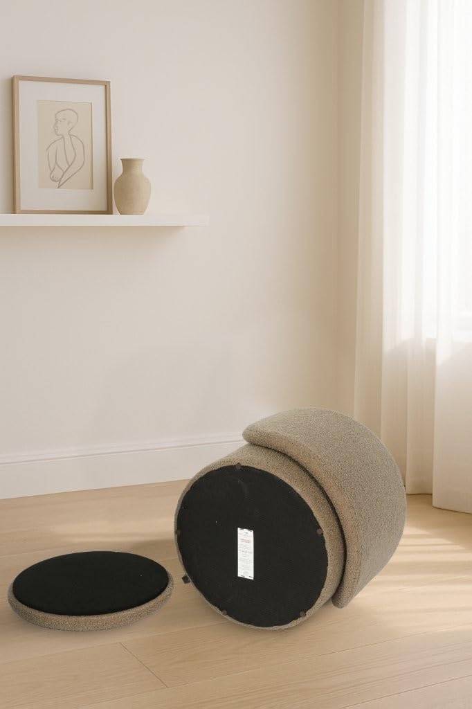 Shano Bloom Blends Teddy Boucle Tub Chair | Hidden Storage | Curved Back | 150kg | 20 Colours