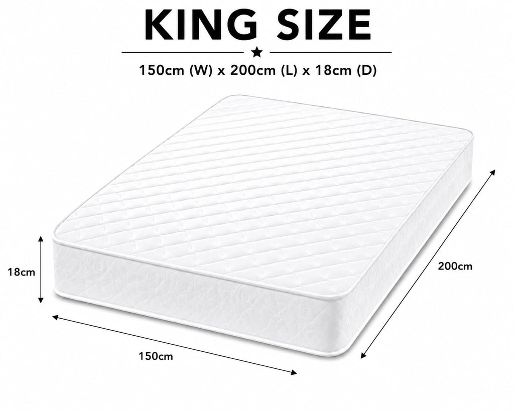 Shano Starlight Beds CoolTouch Hybrid Sprung Mattress | UK Made | Plush | NBF Certified | 18cm