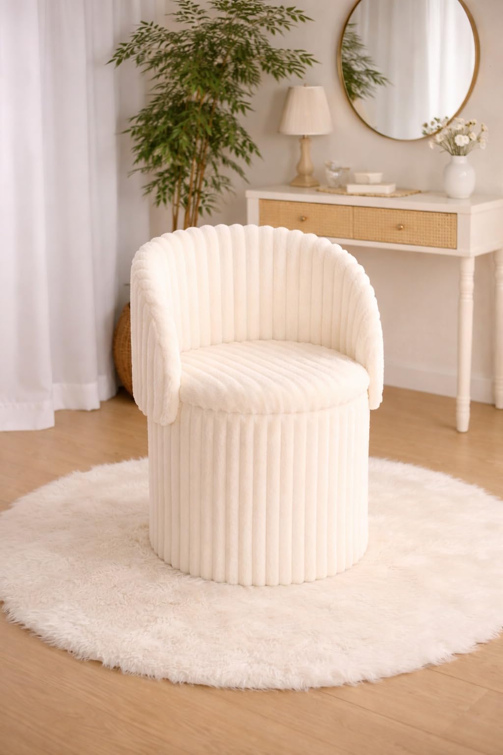 Shano Bloom Blends Teddy Boucle Tub Chair | Hidden Storage | Curved Back | 150kg | 20 Colours