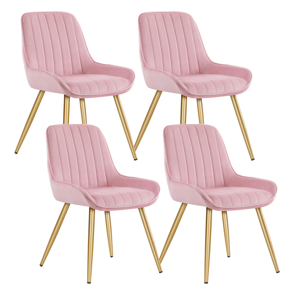 Shano Lestarain Dining Chairs Set of 4 | Velvet & Faux Leather | Ergonomic | 150kg Capacity
