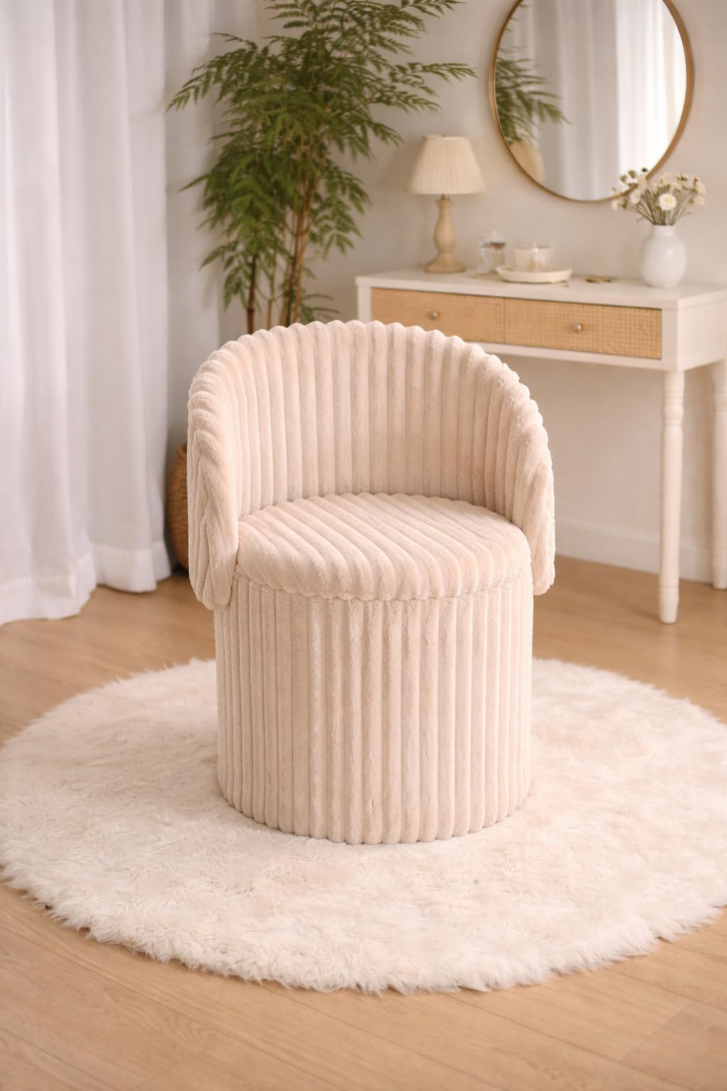 Shano Bloom Blends Teddy Boucle Tub Chair | Hidden Storage | Curved Back | 150kg | 20 Colours