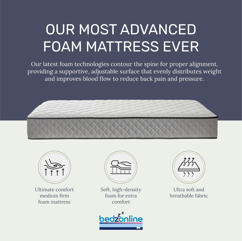 Shano Hybrid Memory Foam & Spring Mattress | UK Made | Medium Firm | 20cm