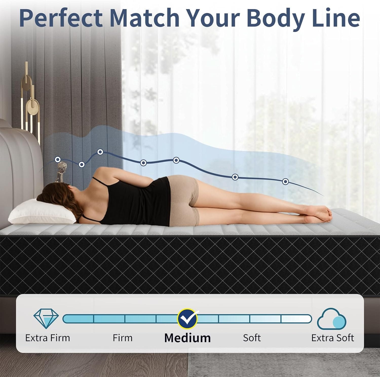 7-Zone Hybrid Pocket Spring & Memory Foam Mattress | Medium Firm | Motion Isolation | Single to King