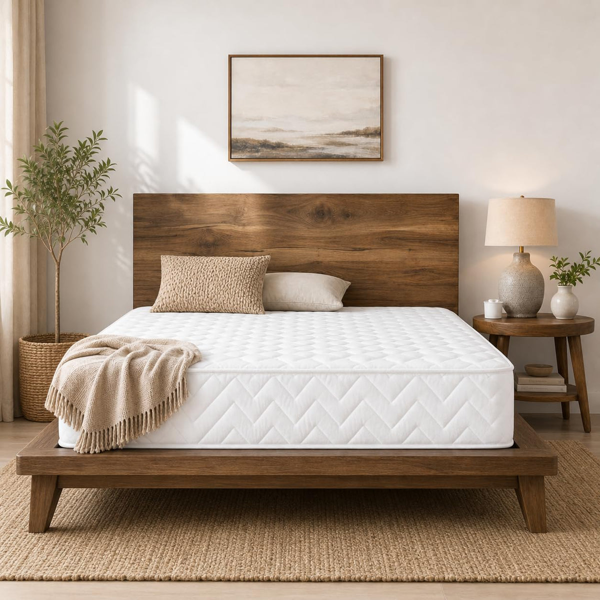 Shano Starlight Beds CoolTouch Hybrid Sprung Mattress | UK Made | Plush | NBF Certified | 18cm