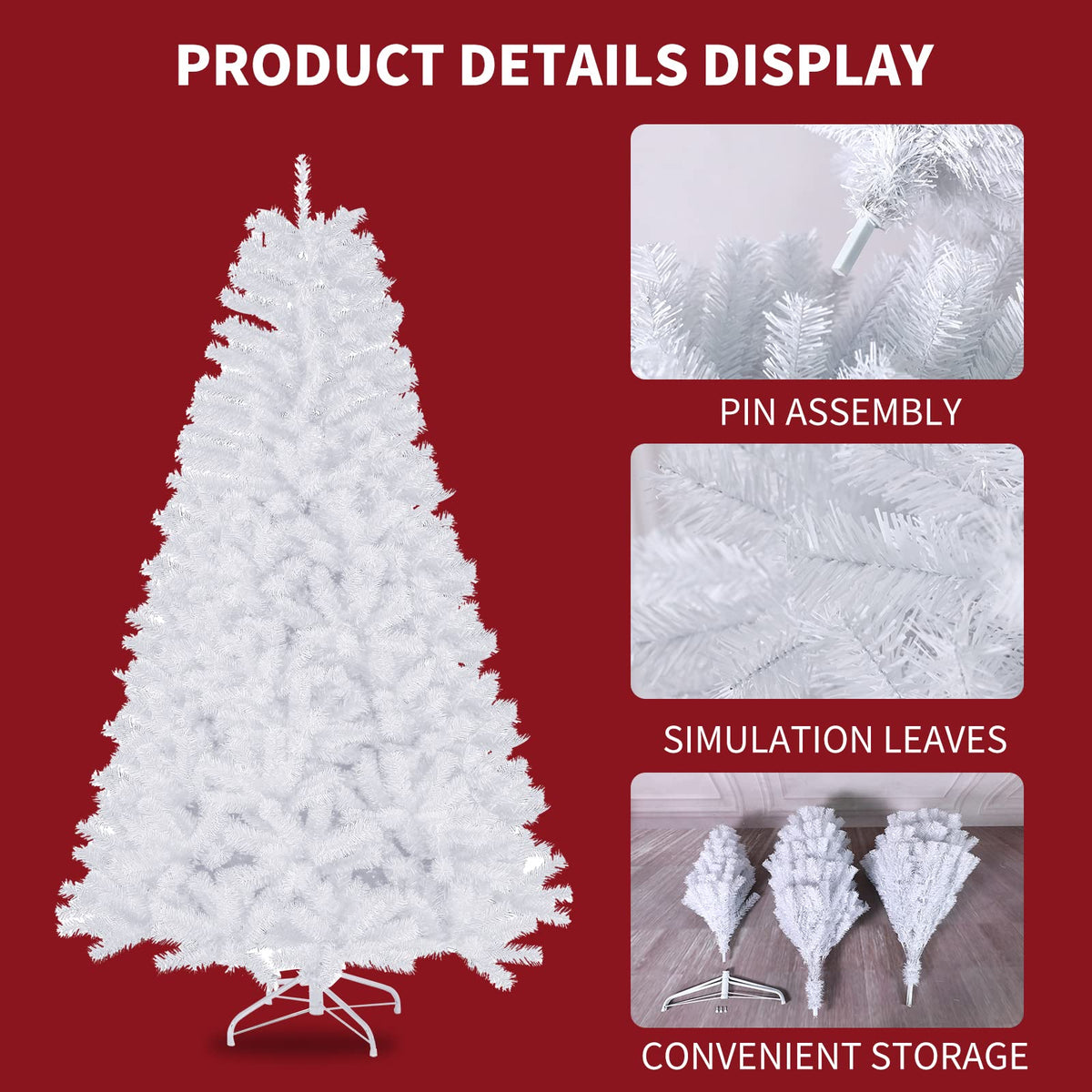 Shano Premium Christmas Tree 1432 Branch Tips Green Xmas Trees Bushy Artificial Christmas Tree Pine Tree with Metal Stand Easy to Assemble Realistic Spruce Branches Christmas Tree for Indoor and Outdoor
