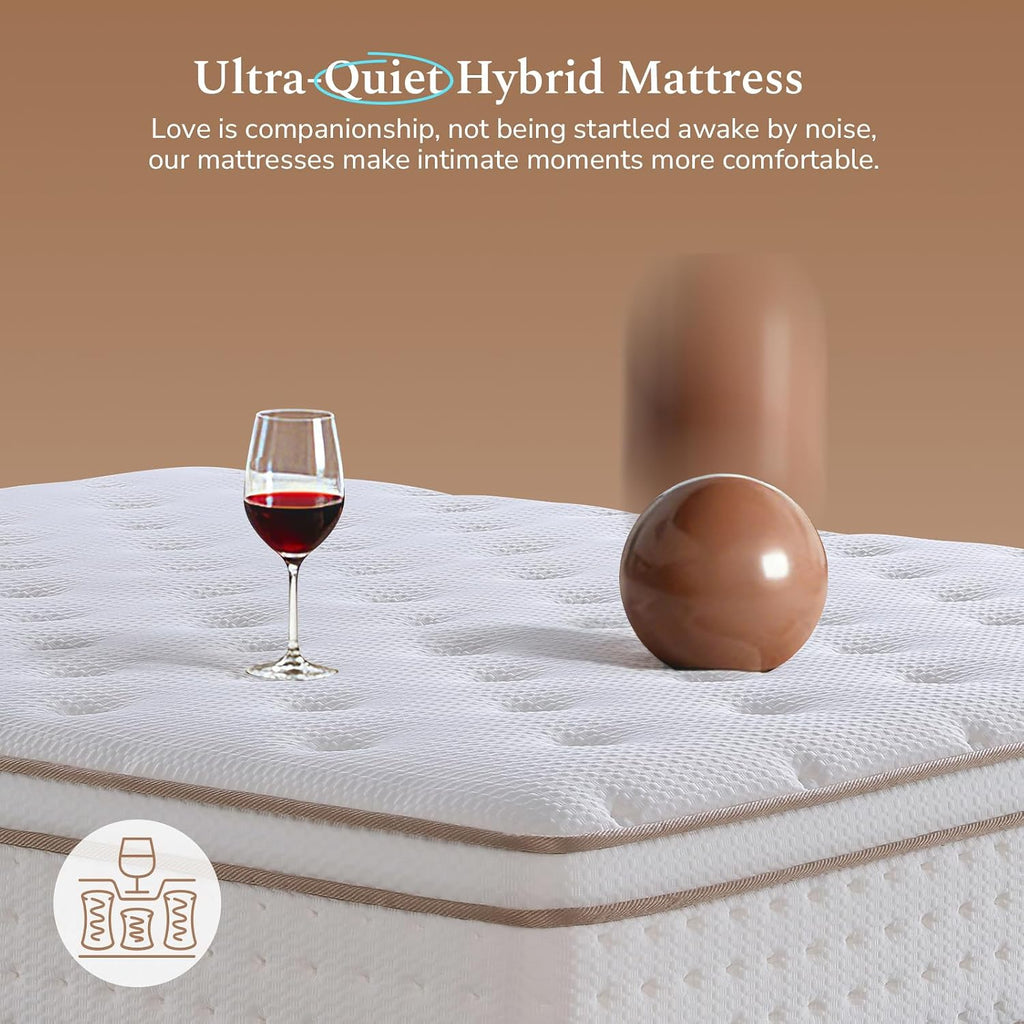 Hybrid Pocket Spring Mattress with Cooling Foam | 7-Zone Orthopaedic | Medium Firm | Single to Super King