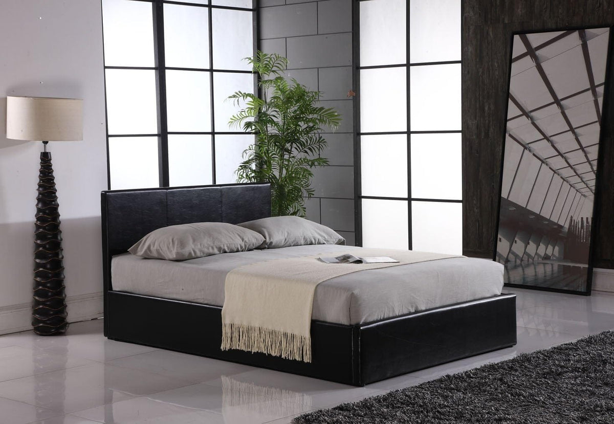 Modern Ottoman Storage Bed | Faux Leather | Gas Lift | Single, Double, King & Super King