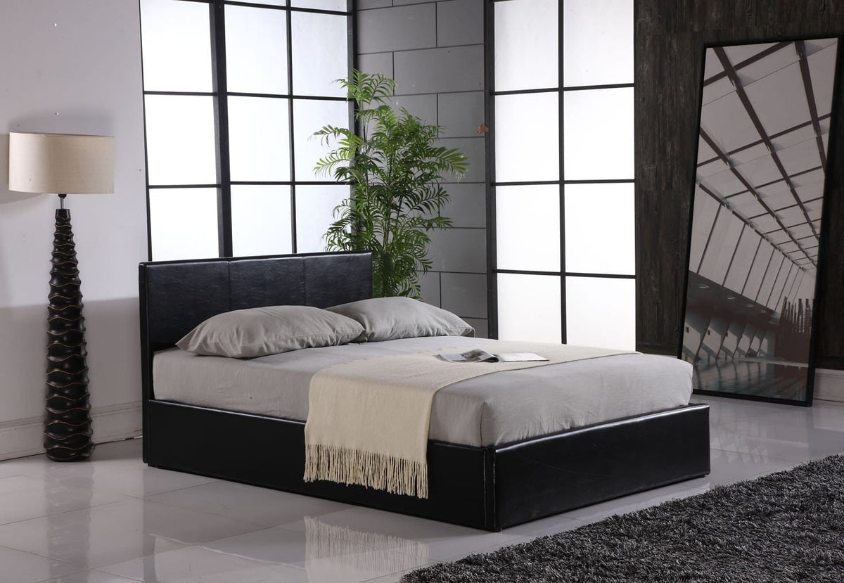 Modern Ottoman Storage Bed | Faux Leather | Gas Lift | Single, Double, King & Super King