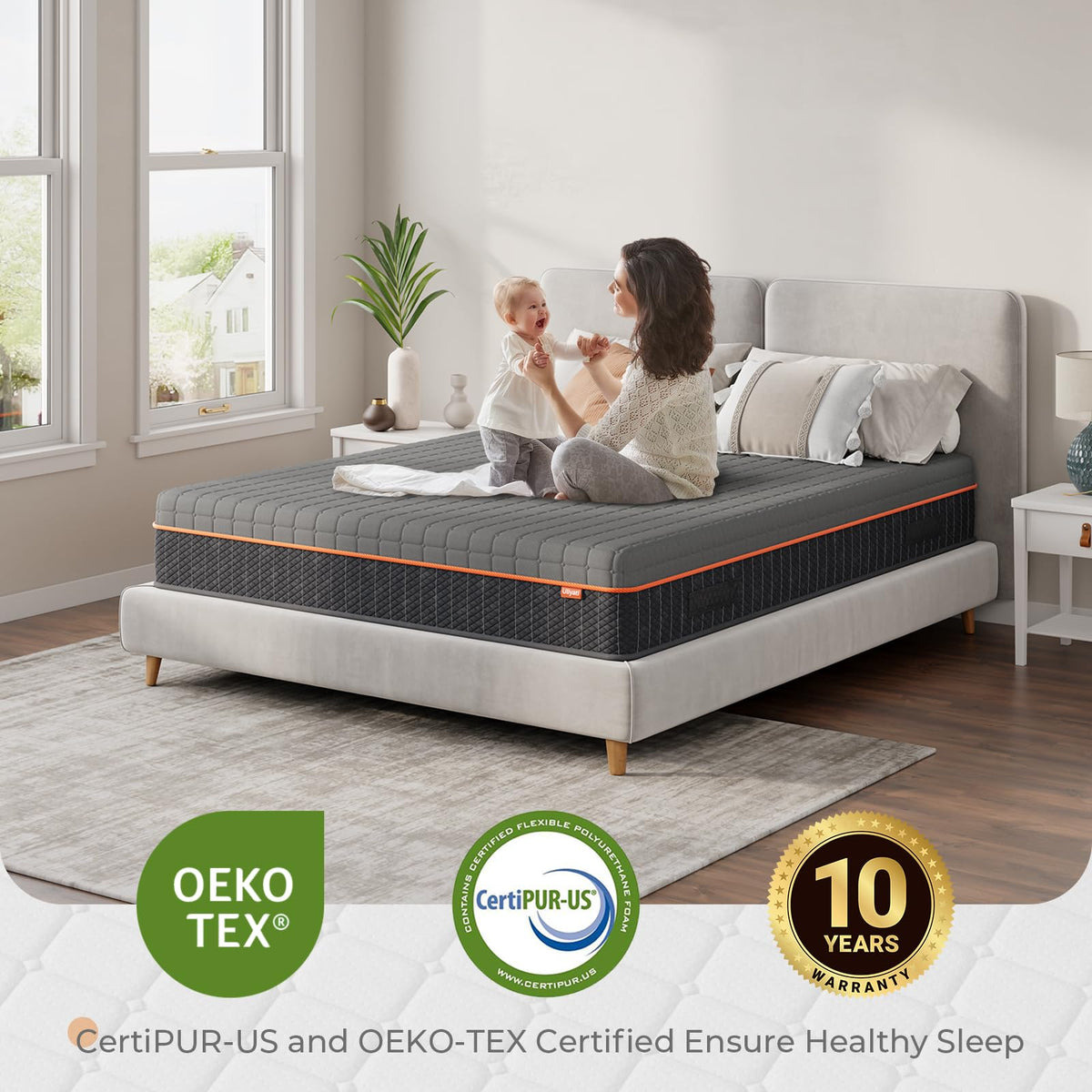 Shano Uliyati Gel Memory Foam Mattress | 4-Layer Foam | Medium | CertiPUR-US & OEKO-TEX Certified