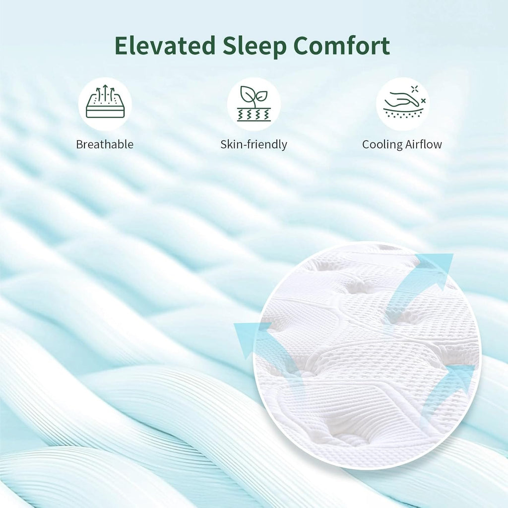 Hybrid Pocket Spring Memory Foam Mattress | 7-Zone Orthopaedic | Pillow Top | Medium Firm | Single, Double & King