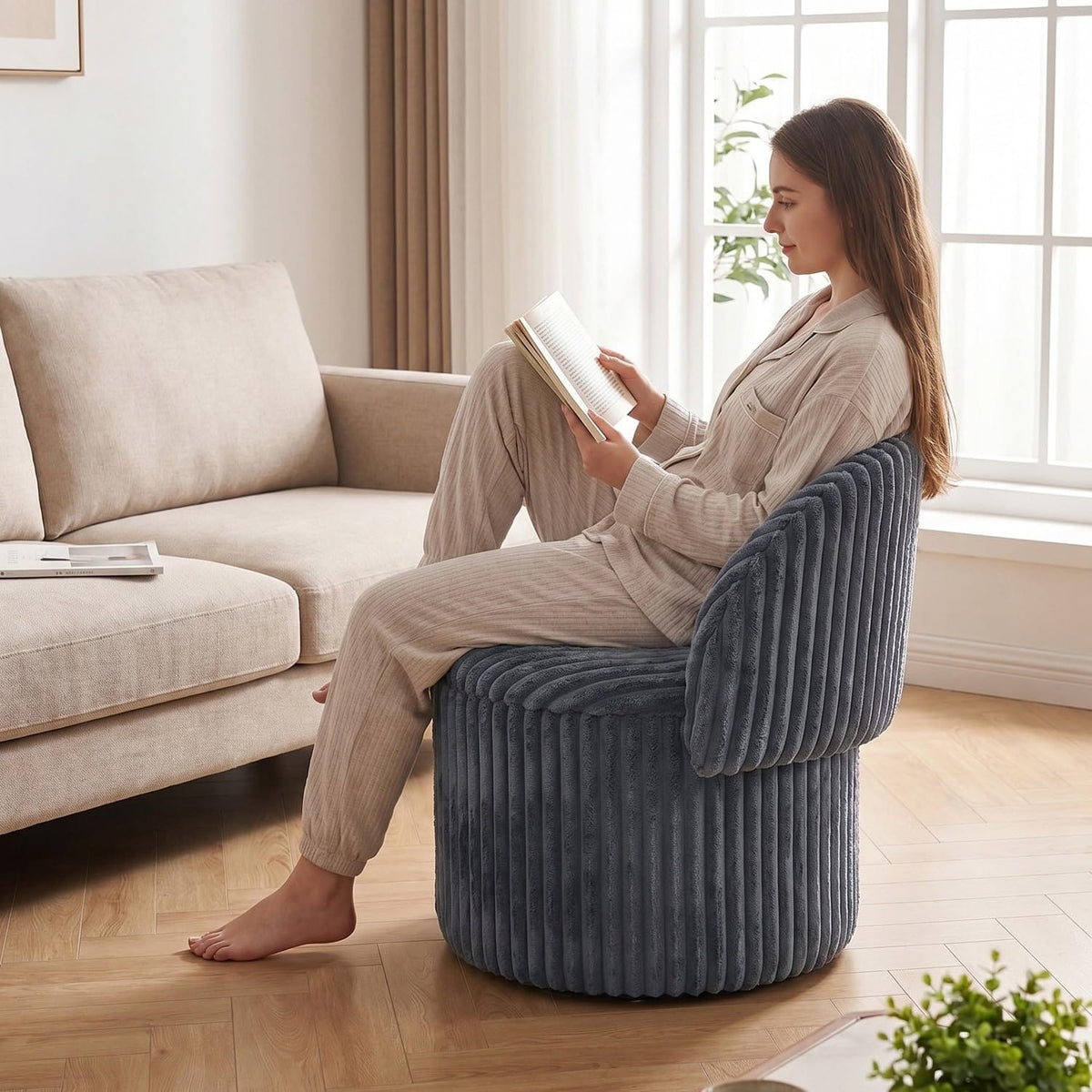 Shano Bloom Blends Teddy Boucle Tub Chair | Hidden Storage | Curved Back | 150kg | 20 Colours