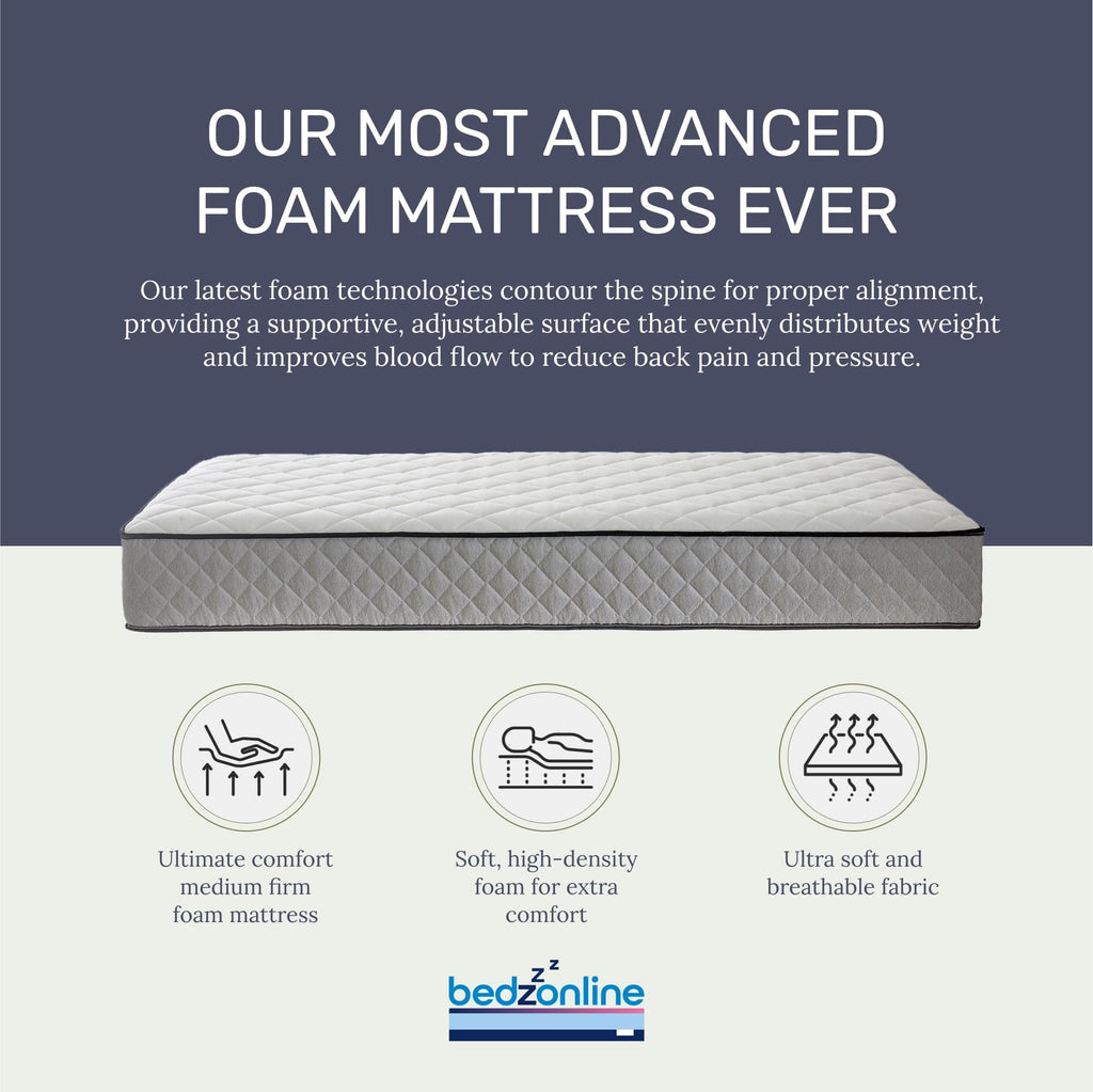 Shano Hybrid Memory Foam & Spring Mattress | UK Made | Medium Firm | 20cm