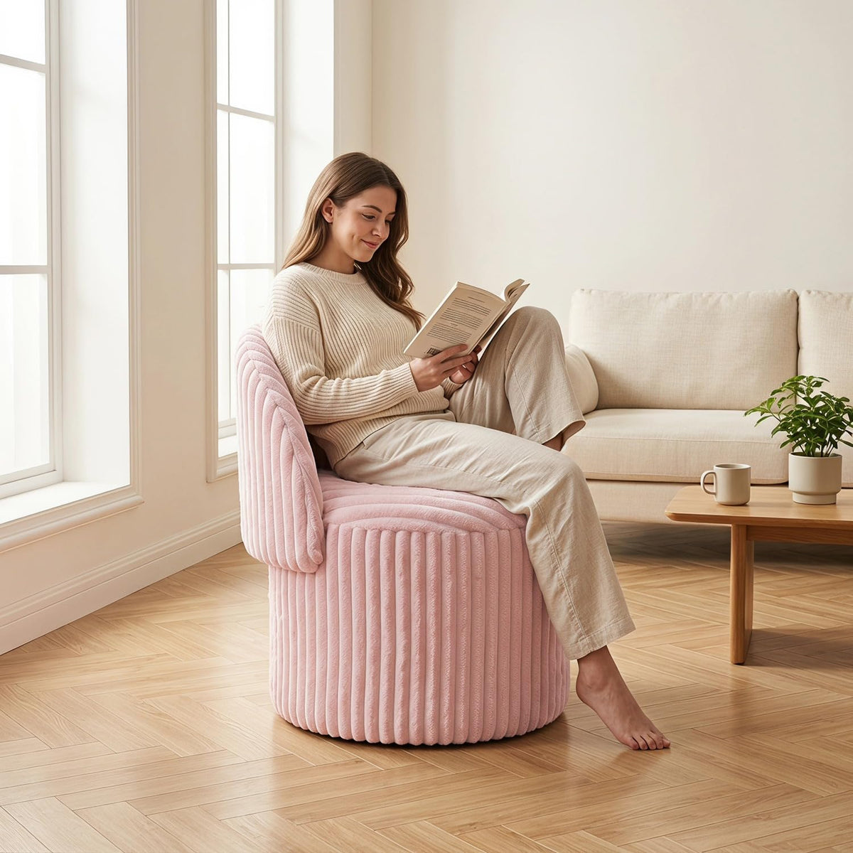 Shano Bloom Blends Teddy Boucle Tub Chair | Hidden Storage | Curved Back | 150kg | 20 Colours