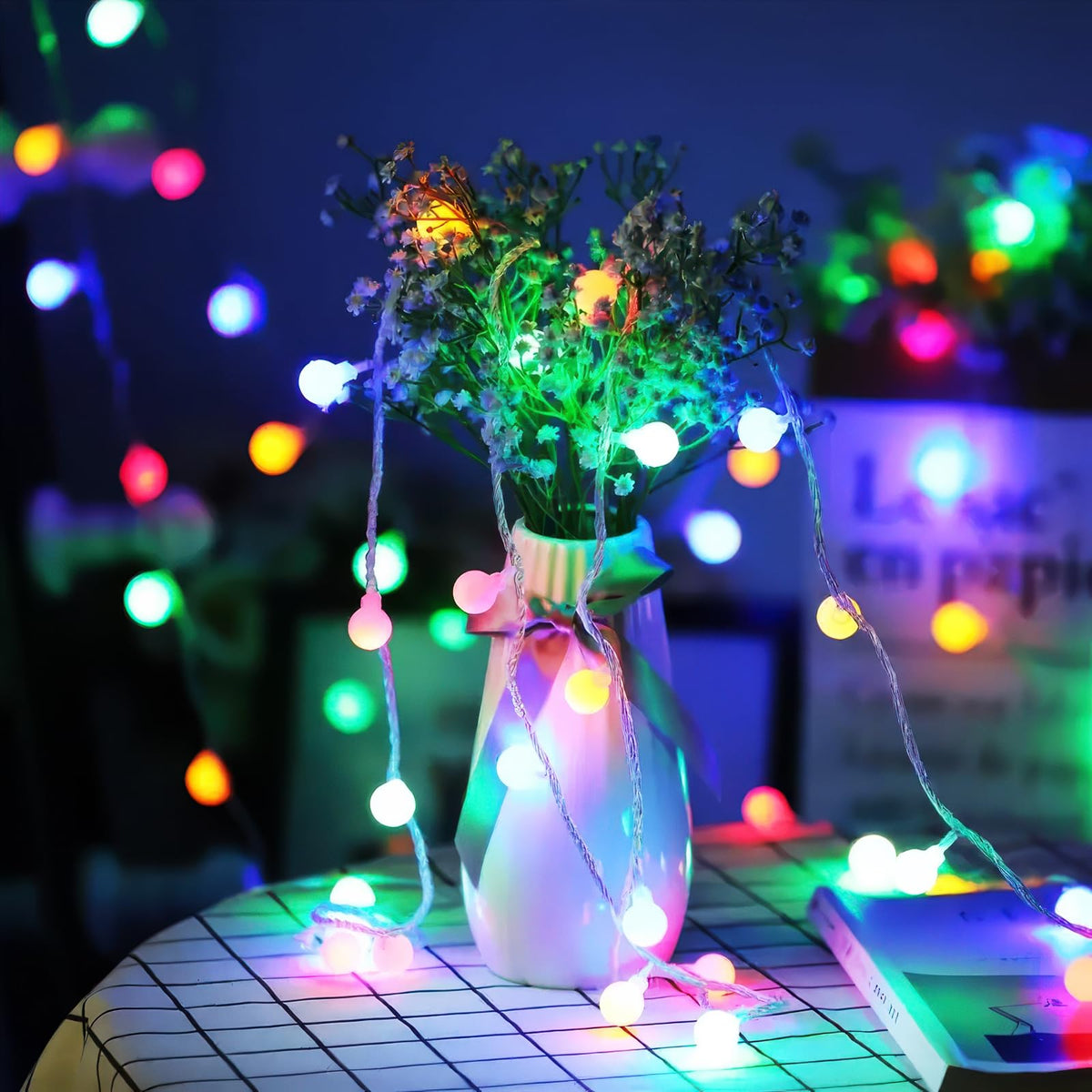 Fairy Lights, 20ft 40 LED Battery Powered String Lights, 2 Lighting Modes, Decoractive for Indoor Outdoor, Bedroom, Wedding, Party,Birthday, Valentine, Christmas Tree Decoration (Snowflack)