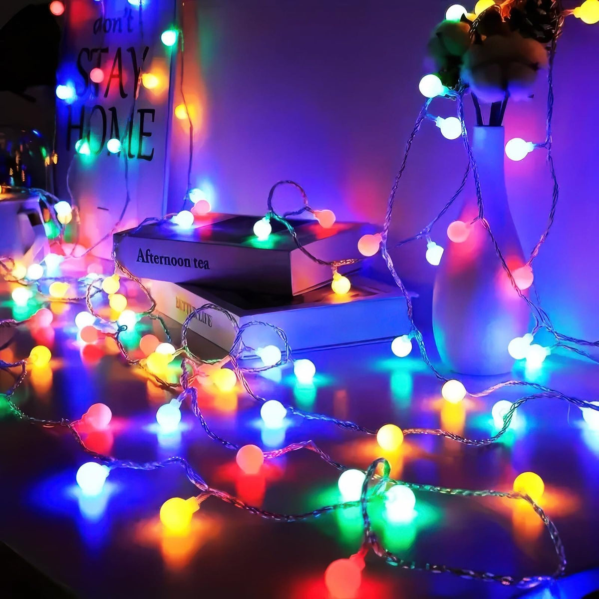Fairy Lights, 20ft 40 LED Battery Powered String Lights, 2 Lighting Modes, Decoractive for Indoor Outdoor, Bedroom, Wedding, Party,Birthday, Valentine, Christmas Tree Decoration (Snowflack)