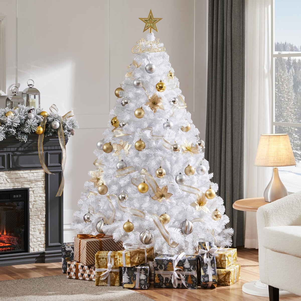 Shano Artificial Christmas Tree Bushy , Foldable Stand