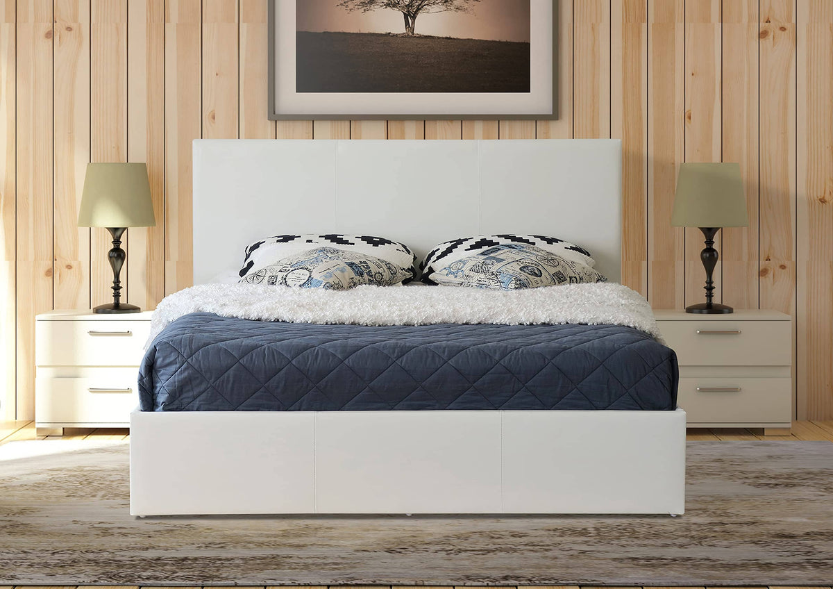 Modern Ottoman Storage Bed | Faux Leather | Gas Lift | Single, Double, King & Super King