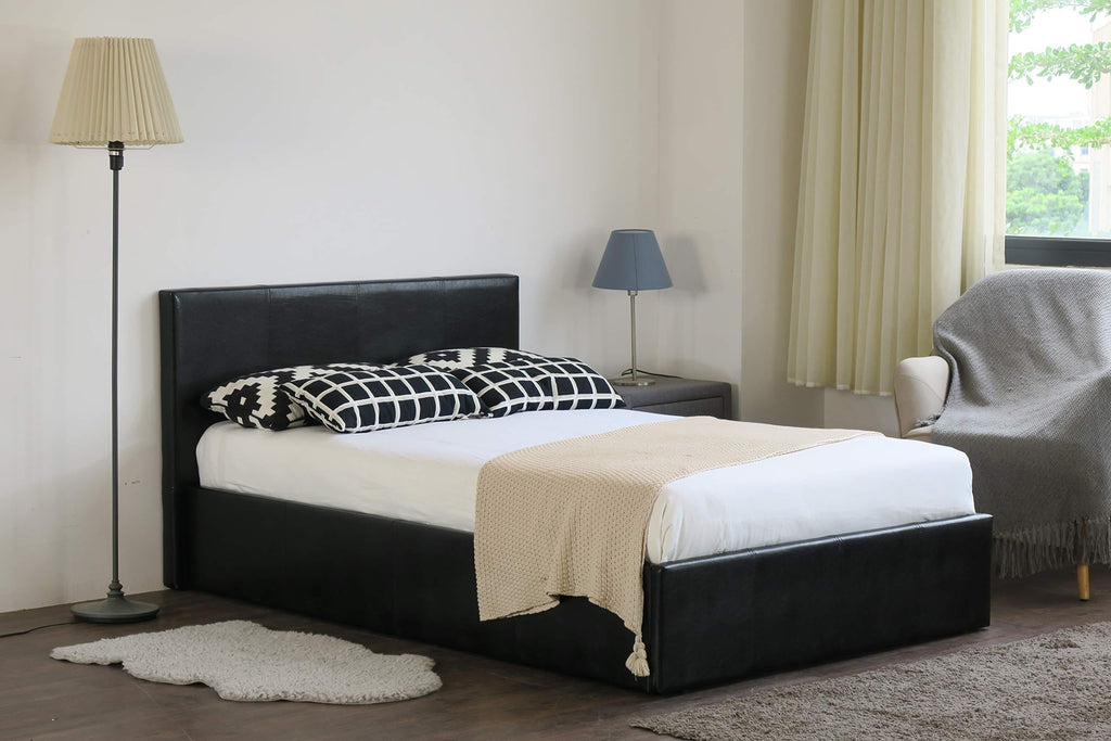 Modern Ottoman Storage Bed | Faux Leather | Gas Lift | Single, Double, King & Super King
