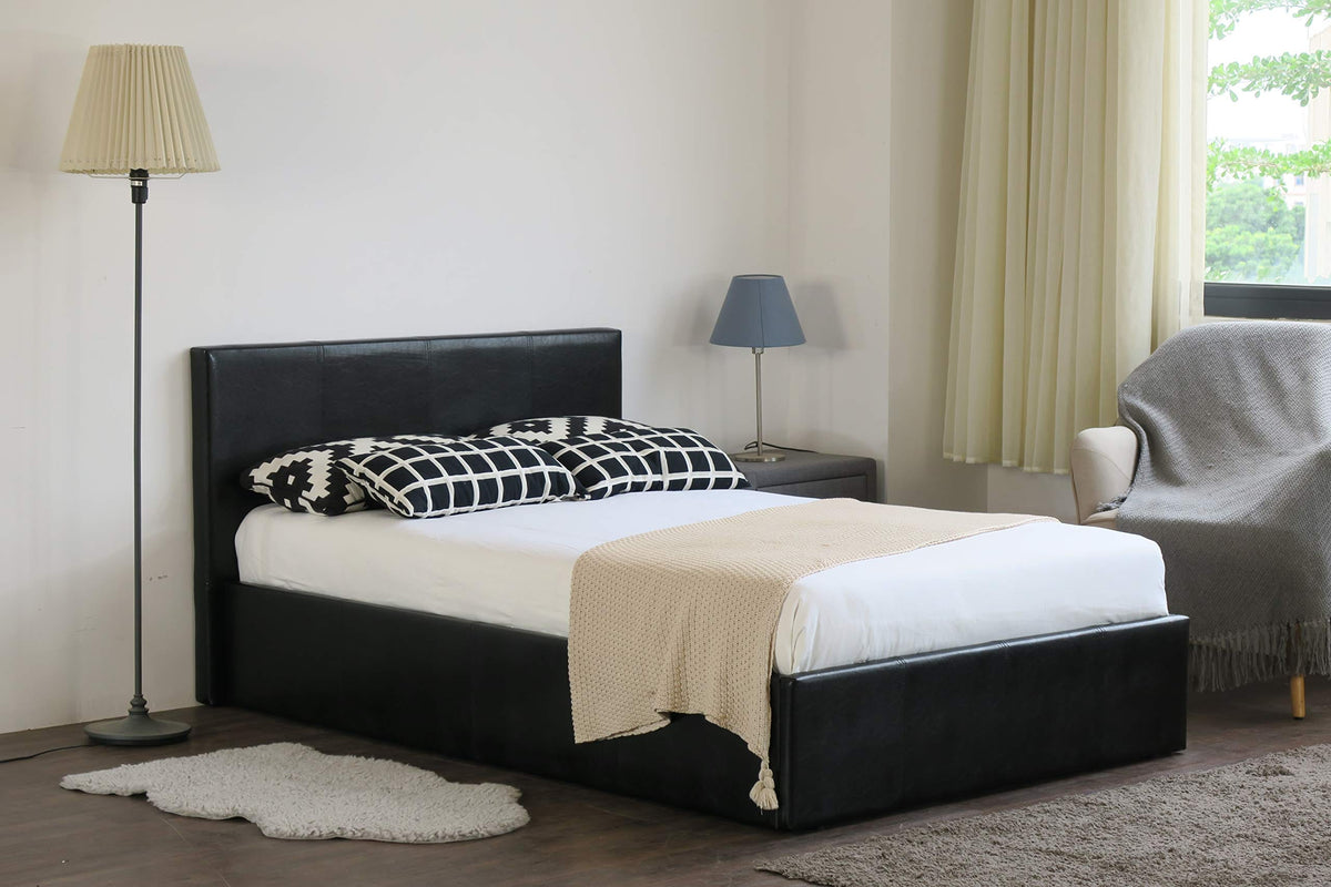 Modern Ottoman Storage Bed | Faux Leather | Gas Lift | Single, Double, King & Super King