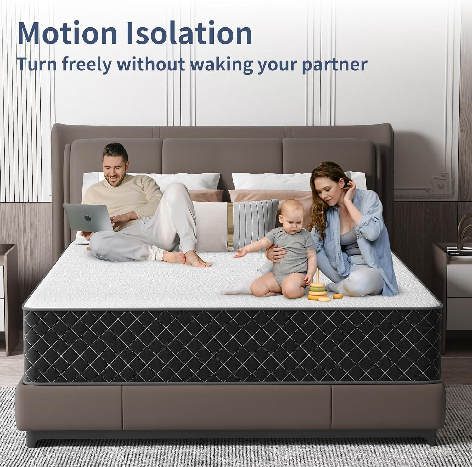 7-Zone Hybrid Pocket Spring & Memory Foam Mattress | Medium Firm | Motion Isolation | Single to King
