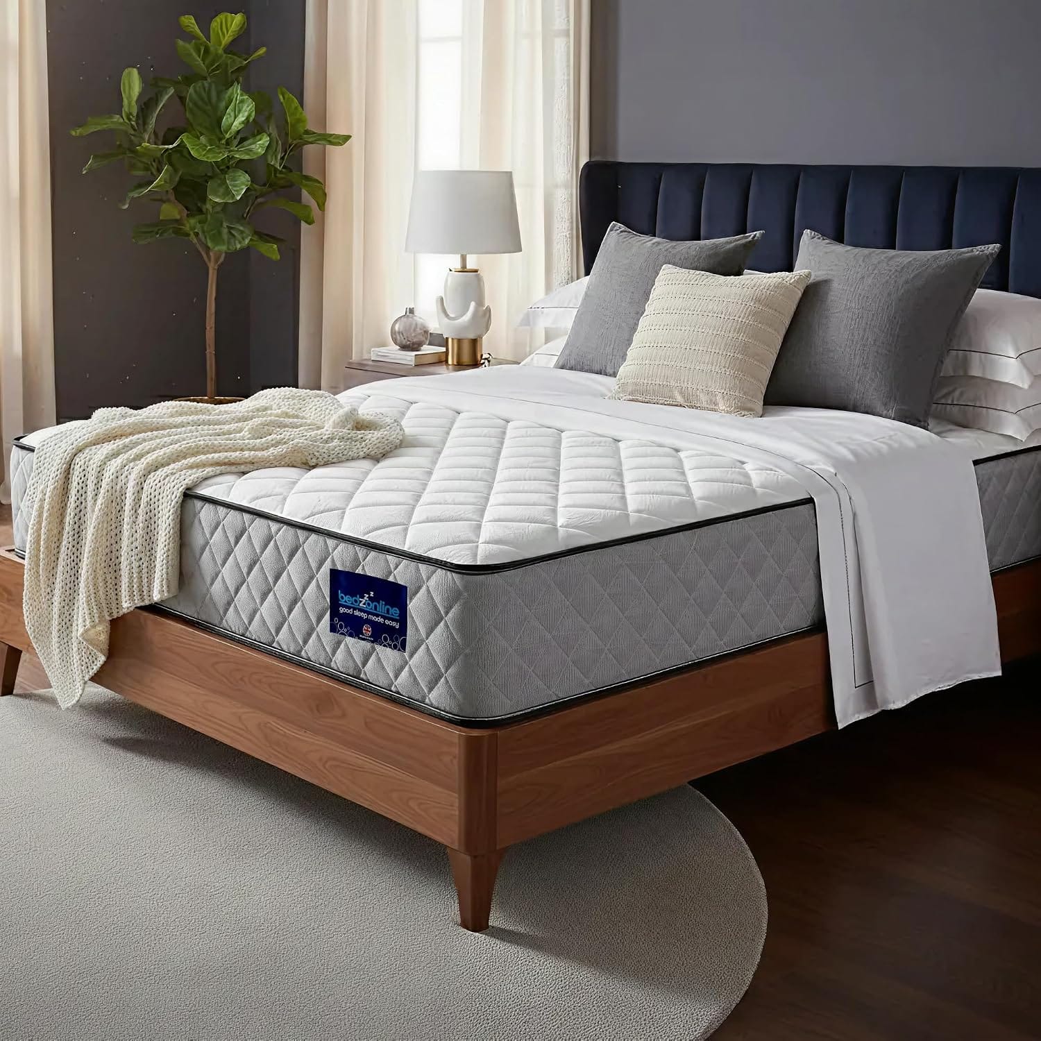 Hybrid Memory Foam & Open Coil Spring Mattress | Orthopaedic Support | Hypoallergenic | Medium Firm | Small Single to King