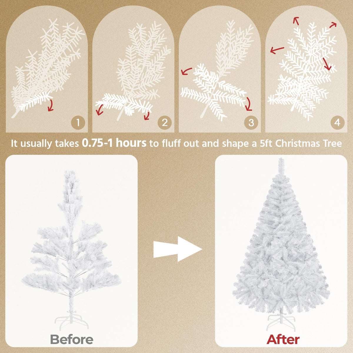 Shano Artificial Christmas Tree Bushy , Foldable Stand