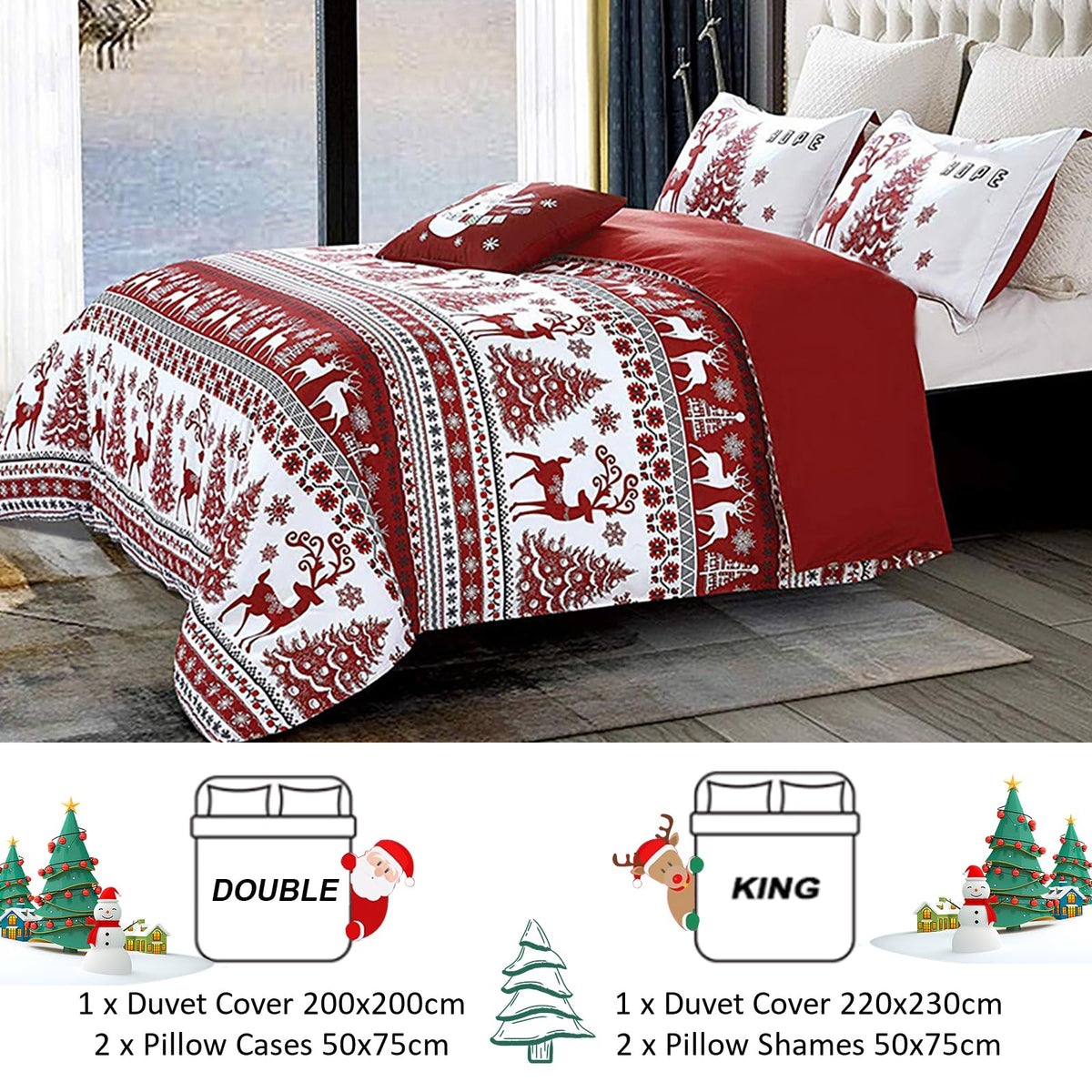 Halloween Duvet Cover Set 3 Pieces with Skull Pumpkin