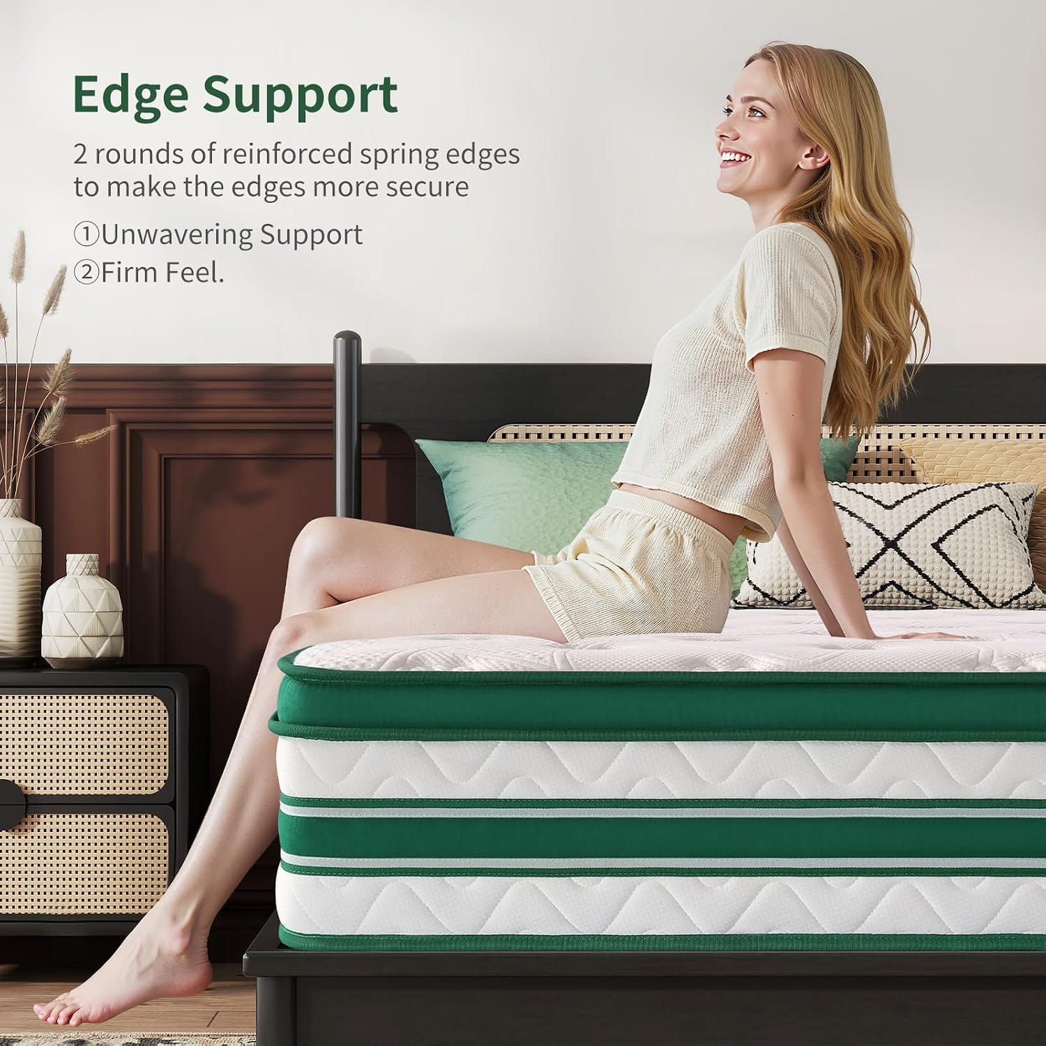 Hybrid Pocket Spring Memory Foam Mattress | 7-Zone Orthopaedic | Pillow Top | Medium Firm | Single, Double & King