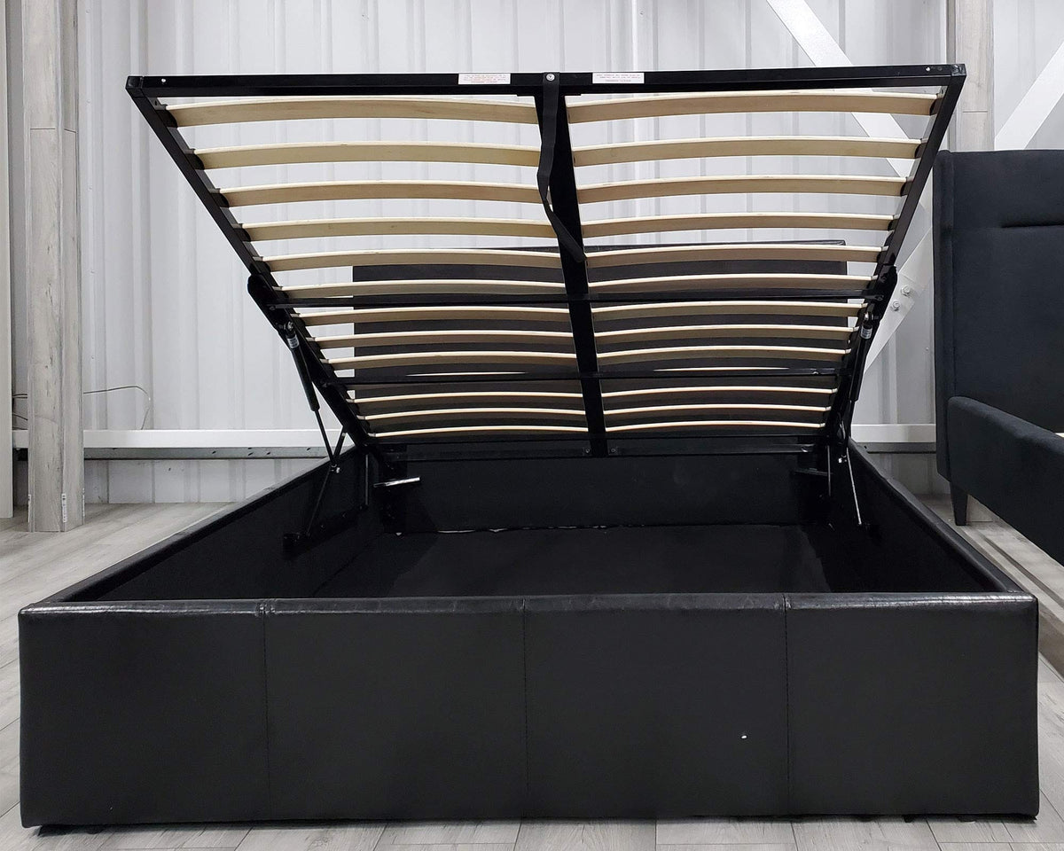 Modern Ottoman Storage Bed | Faux Leather | Gas Lift | Single, Double, King & Super King