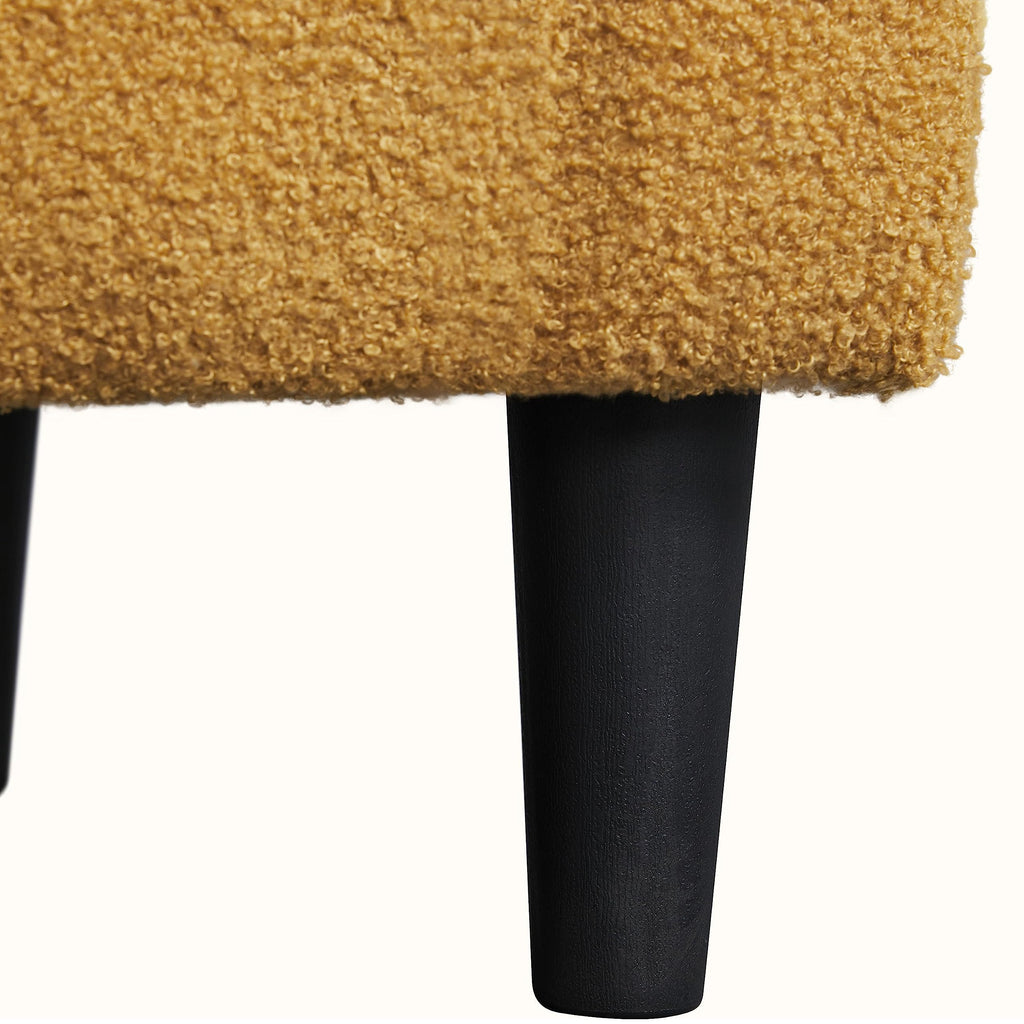 Shano Boucle Accent Tub Chair | Scandinavian Style | 28D Foam | Tapered Wooden Legs | 4 Colours