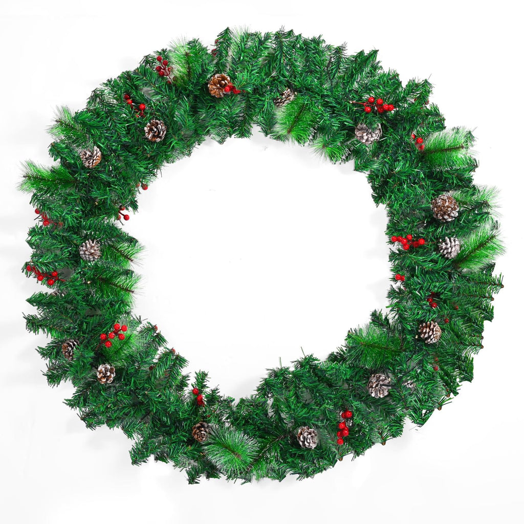 1.8M/6FT Christmas Garland with Lights, Christmas Garlands for Fireplace Stairs PE Artificial Wreath with 50 LED Lights for Xmas Tree Front Door Home Holiday Decor