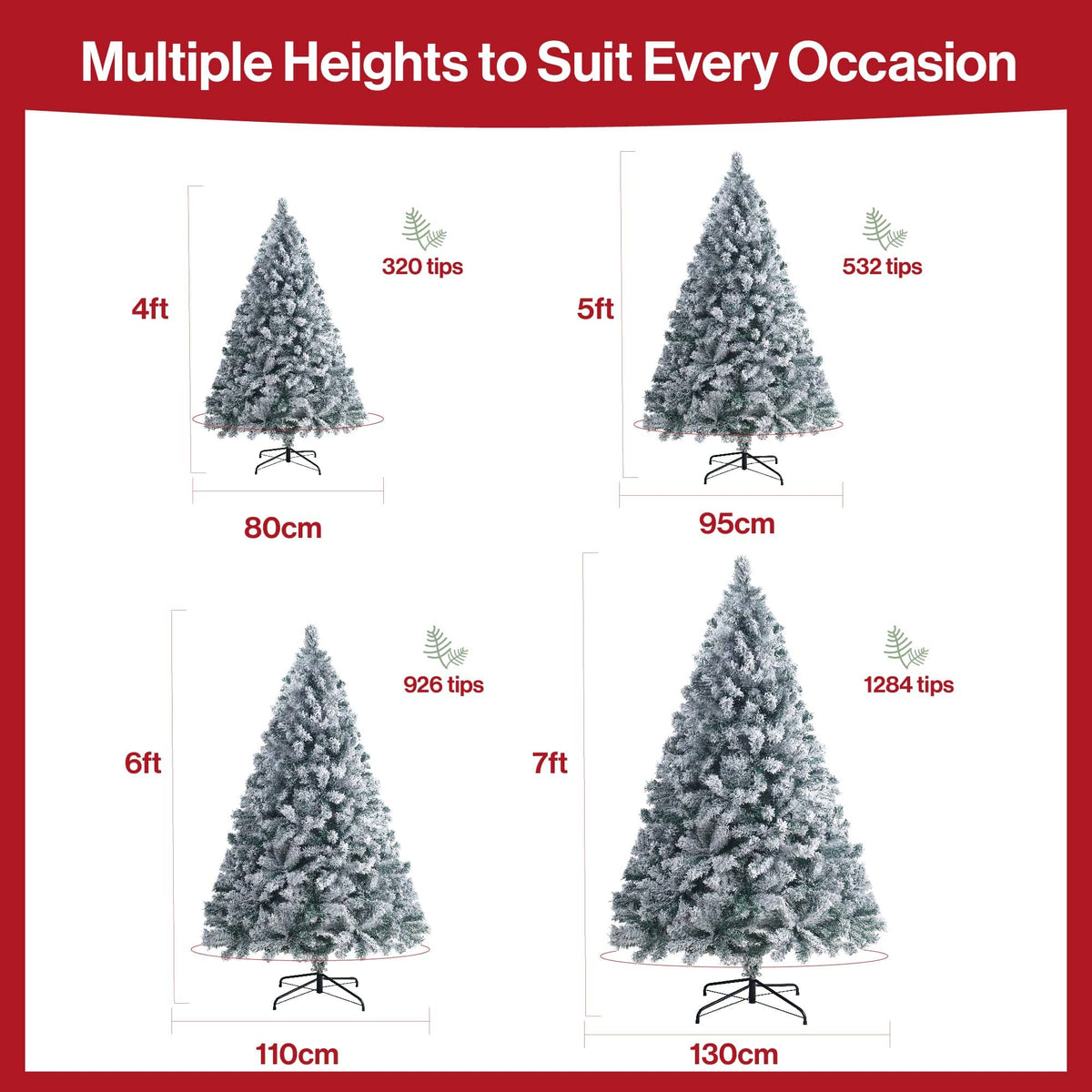 Shano Premium Christmas Tree 1432 Branch Tips Green Xmas Trees Bushy Artificial Christmas Tree Pine Tree with Metal Stand Easy to Assemble Realistic Spruce Branches Christmas Tree for Indoor and Outdoor