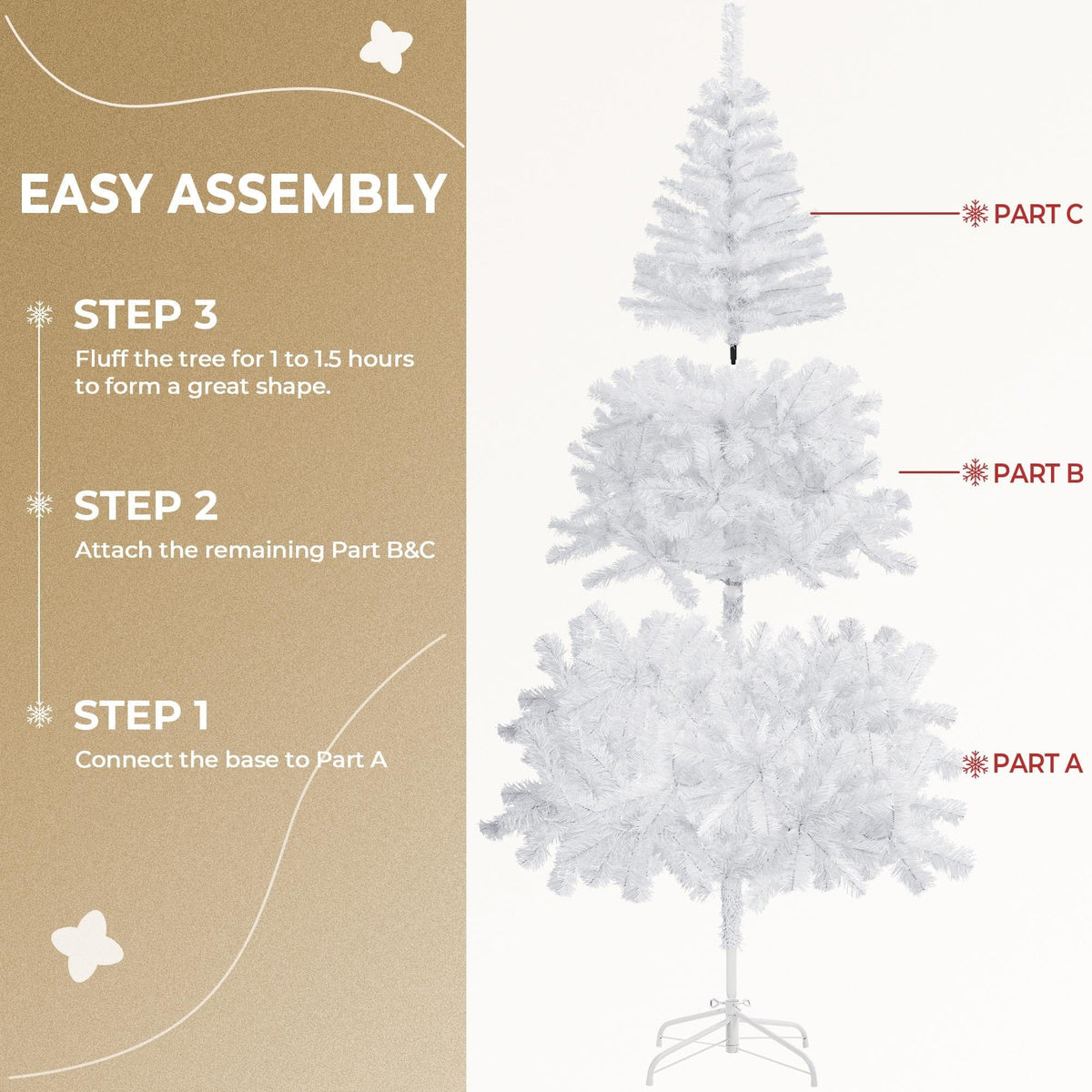 Shano Artificial Christmas Tree Bushy , Foldable Stand