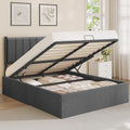 Ottoman Bed Frame with Lift-Up Storage | Hydraulic Lift | Upholstered Headboard | Double & Small Double