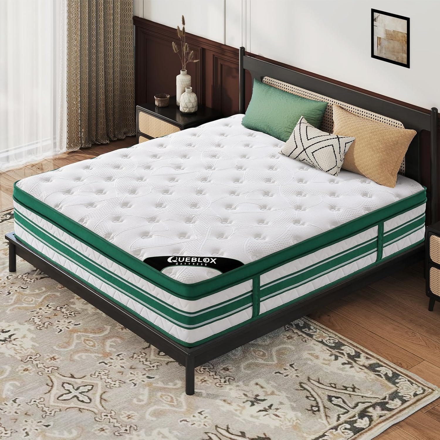 Hybrid Pocket Spring Memory Foam Mattress | 7-Zone Orthopaedic | Pillow Top | Medium Firm | Single, Double & King