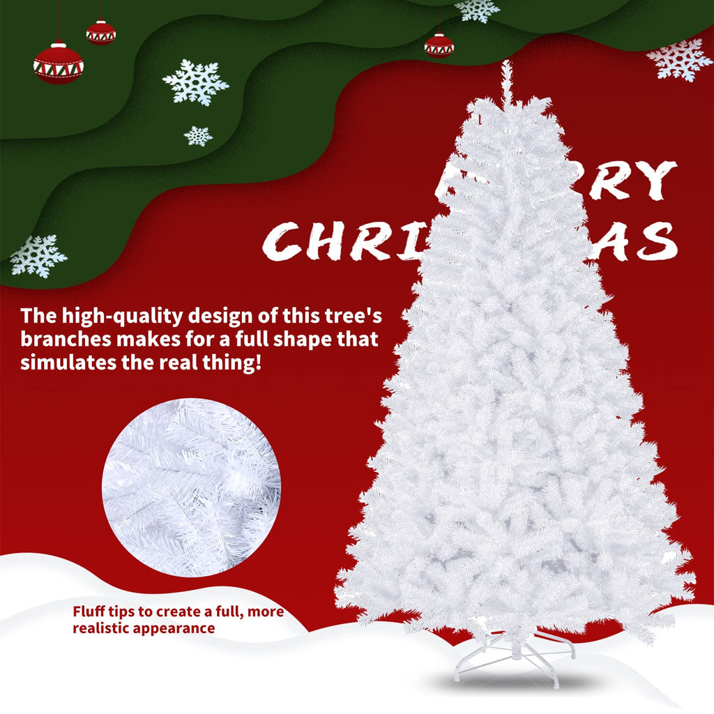 Shano Premium Christmas Tree 1432 Branch Tips Green Xmas Trees Bushy Artificial Christmas Tree Pine Tree with Metal Stand Easy to Assemble Realistic Spruce Branches Christmas Tree for Indoor and Outdoor