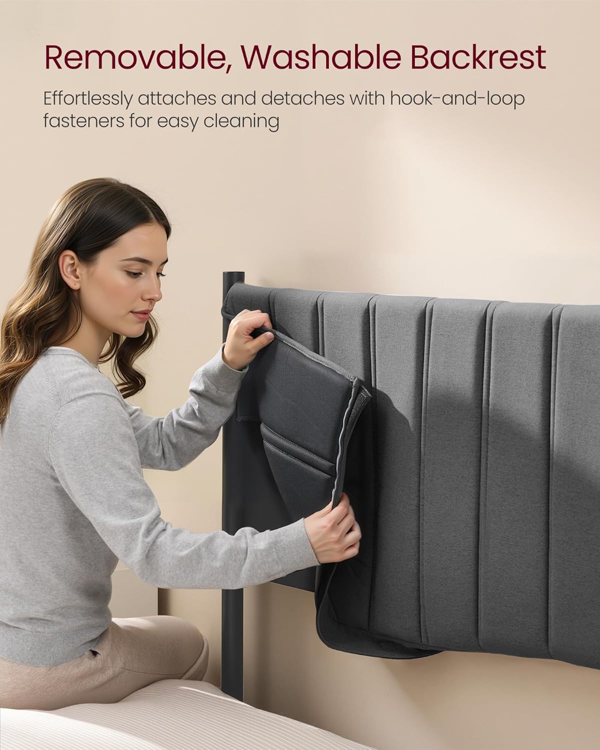 Ottoman Bed Frame with Lift-Up Storage | Hydraulic Lift | Upholstered Headboard | Double & Small Double