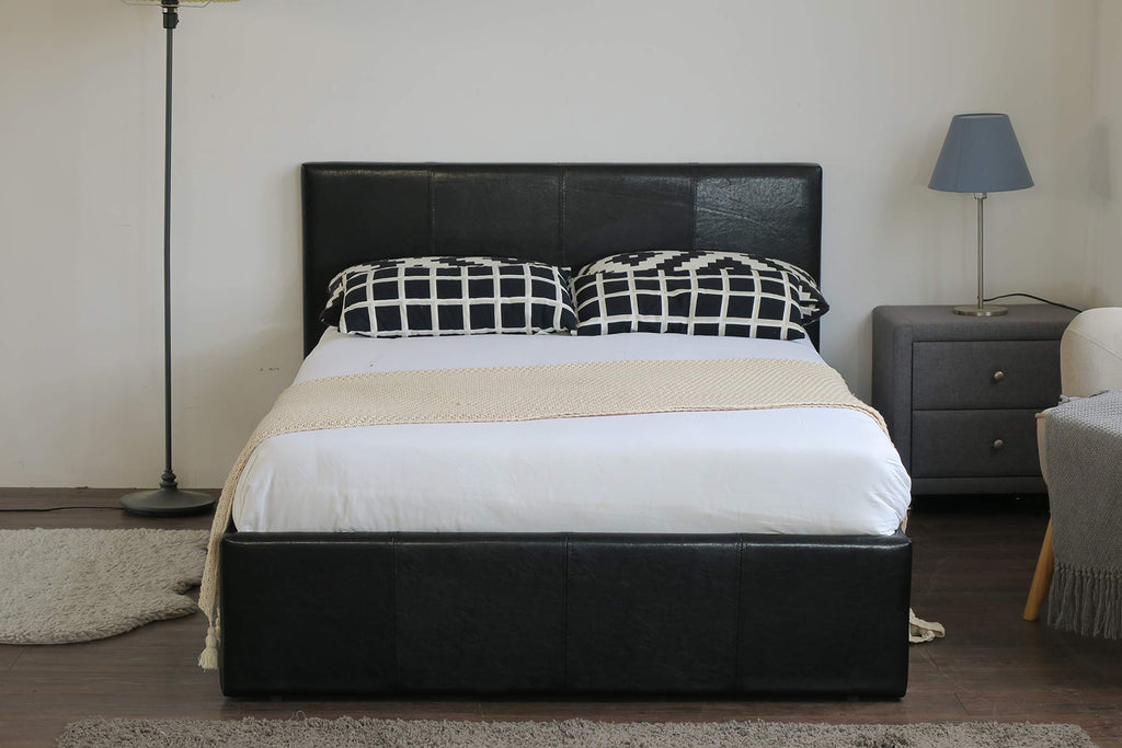 Modern Ottoman Storage Bed | Faux Leather | Gas Lift | Single, Double, King & Super King