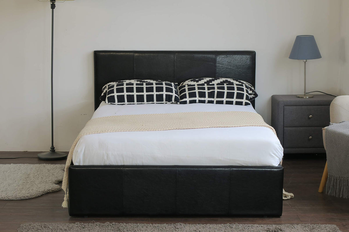 Modern Ottoman Storage Bed | Faux Leather | Gas Lift | Single, Double, King & Super King