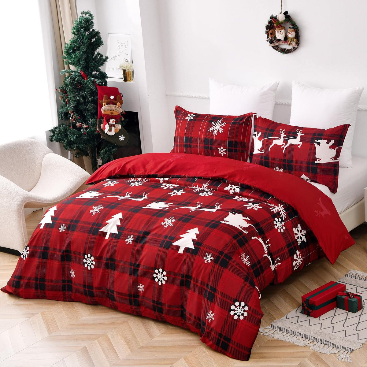 Halloween Duvet Cover Set 3 Pieces with Skull Pumpkin