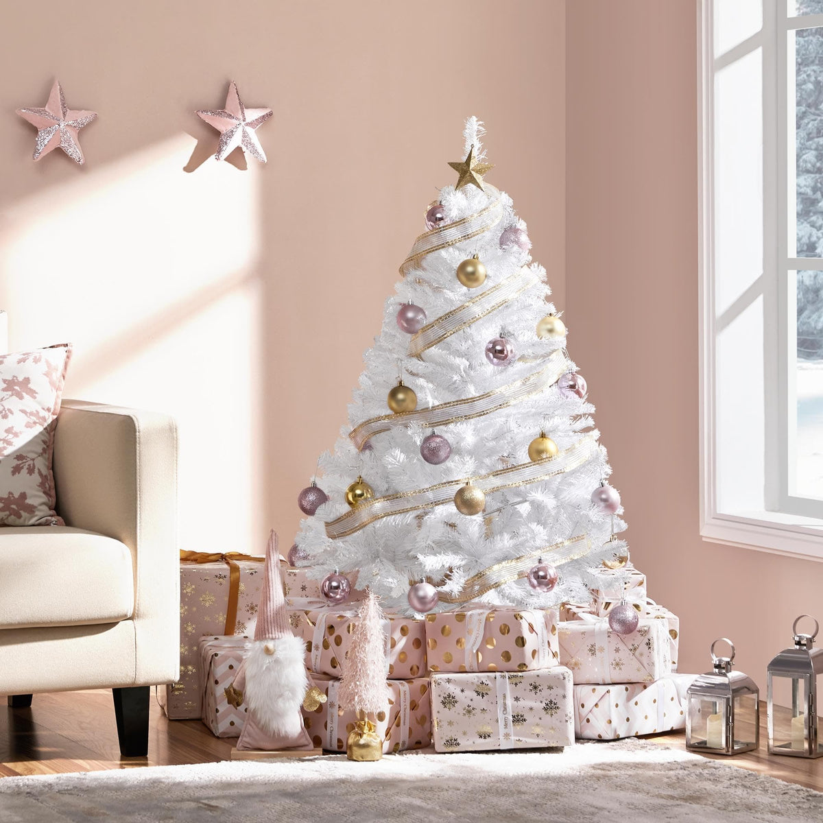 Shano Artificial Christmas Tree Bushy , Foldable Stand