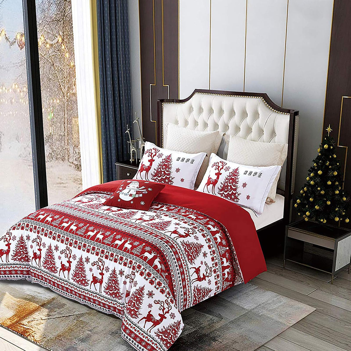 Halloween Duvet Cover Set 3 Pieces with Skull Pumpkin