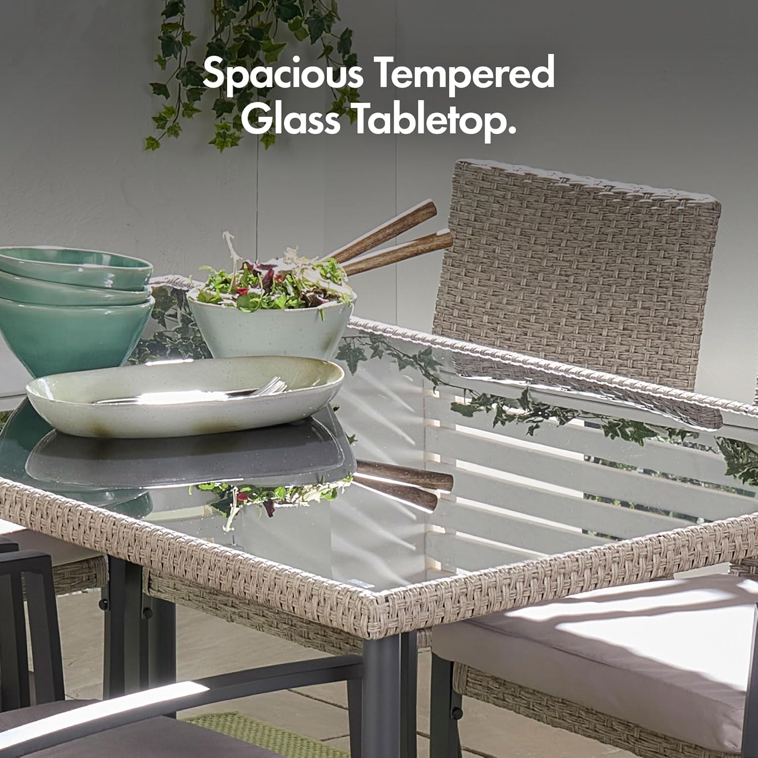 Shano Rattan Garden Dining Set – 6 Seater