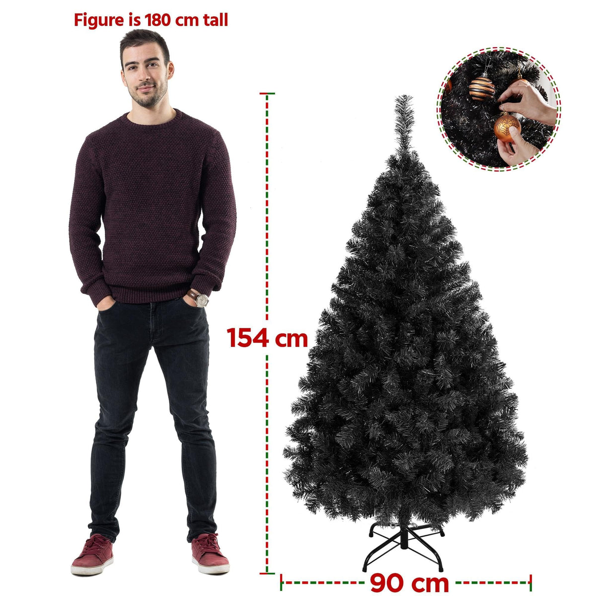 Shano Artificial Christmas Tree Bushy , Foldable Stand